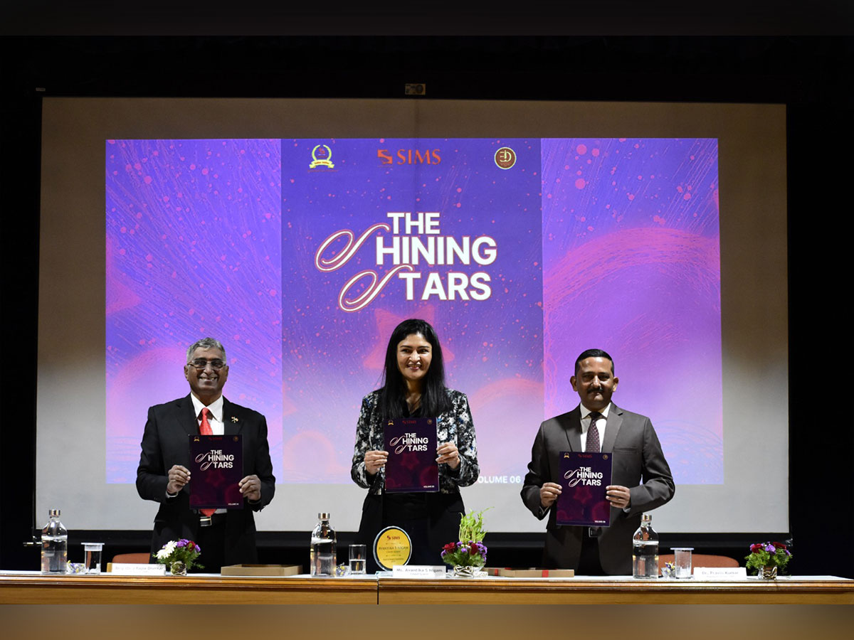 From left to right: Brig. (Dr) Rajiv Divekar, Director, SIMS; Avantika Susan Nigam, Chief People Officer, Atria Convergence Technologies; and Dr Pravin Kumar Bhoyar, Deputy Director, SIMS