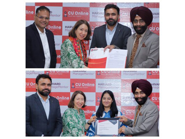 Chandigarh University Vice Chancellor, Dr. Manpreet Singh Manna Exchanging MoU with Harvard Officials