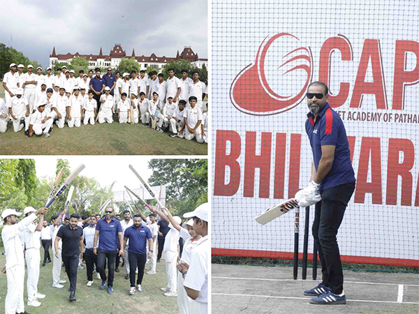 Cricket legend Yusuf Pathan graces the launch of CAP's new center at Noble International School, inspiring young talent in Bhilwara