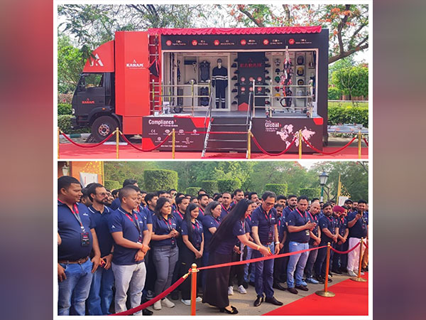 Kavita Nigam, CHRO, and Hemant Sapra, President - Global Sales & Marketing, KARAM Safety, inaugurate the MDV 4.0 at Marketing & Manufacturing Meet in Agra