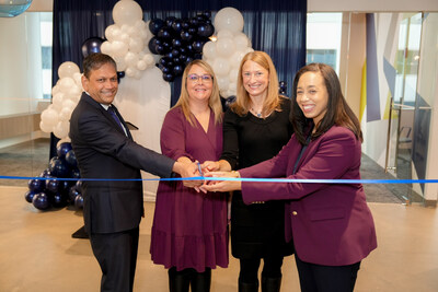 From left to right Hexaware CEO R. Srikrishna, Jenna Howard - Executive Director, Duly Health and Care, Allison Radecki, Global CIO, Morgan Street Holdings and Christy George, Executive Director, Intersect Illinois.