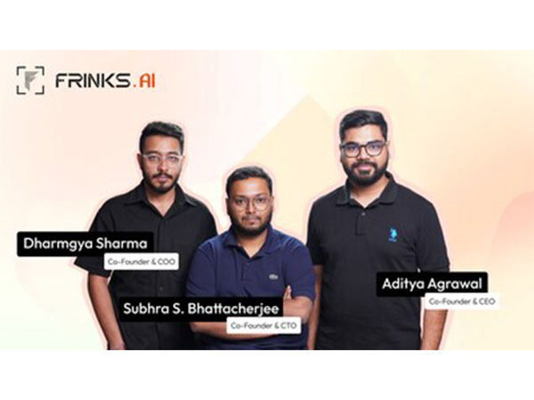 Dharmgya Sharma (Co-Founder & COO), Subhra S. Bhattacherjee (Co-Founder & CTO), and Aditya Agrawal (Co-Founder & CEO) - the founding team of Frinks AI and proud alumni of IIT Hyderabad.