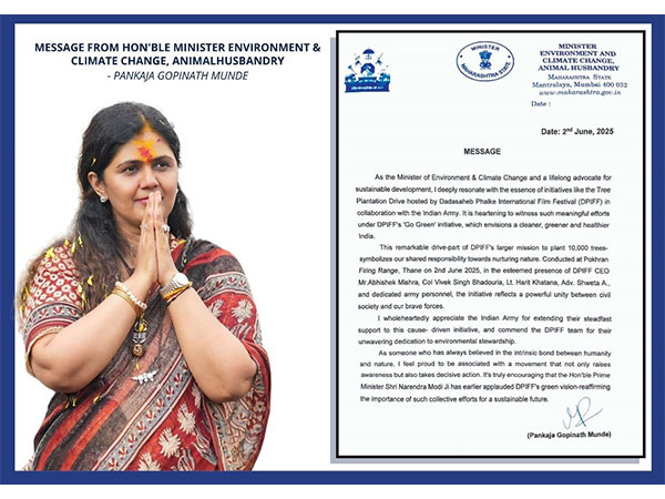 BJP National Secretary & Maharashtra Environment Minister Pankaja Munde Applauds DPIFF's Green Initiative with Indian Army
