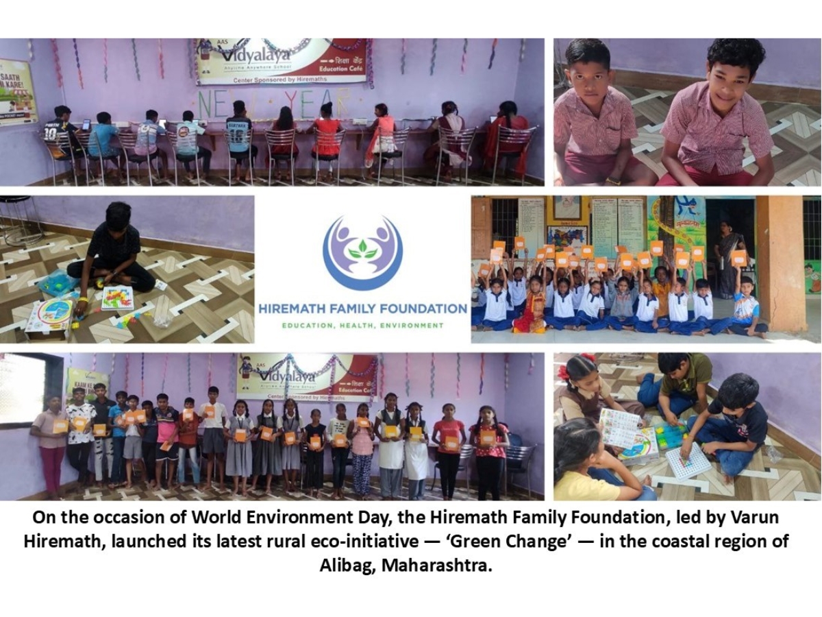 Varun Hiremath Leads 'Green Change' to Inspire Village Children on World Environment Day