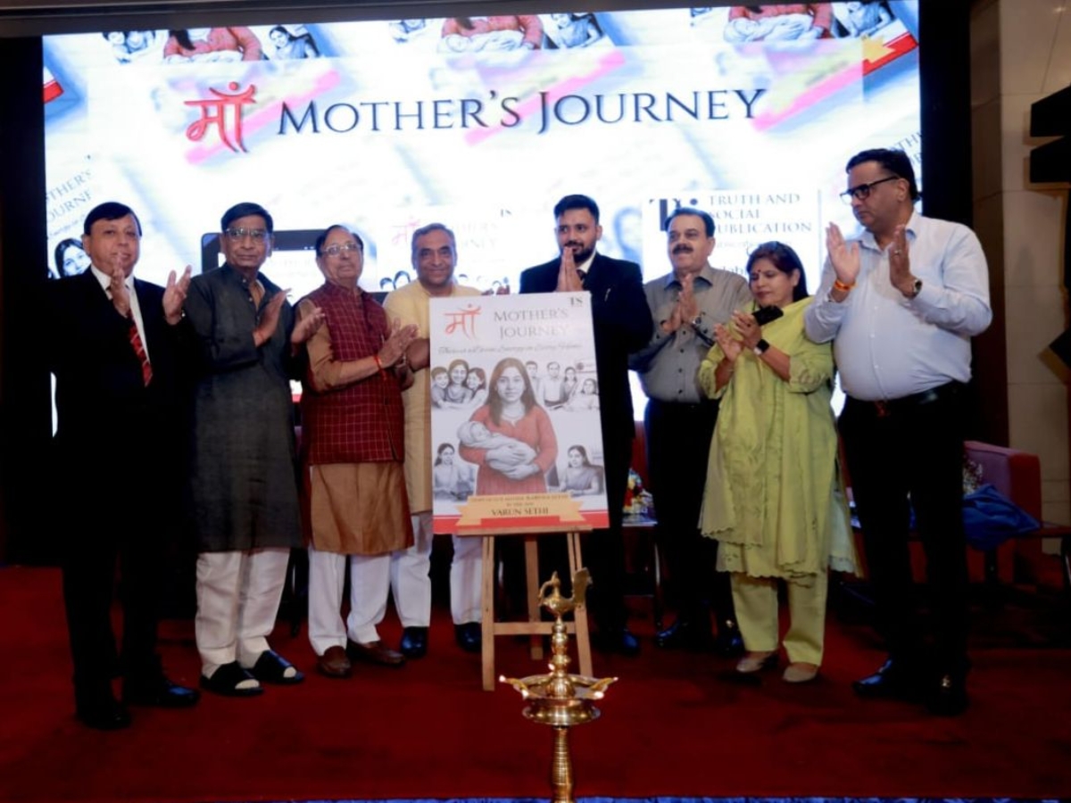Author Varun Sethi unveils his book Maa - The Mother's Journey, a touching tribute to maternal love and sacrifice, on his late mother's birthday in Delhi.