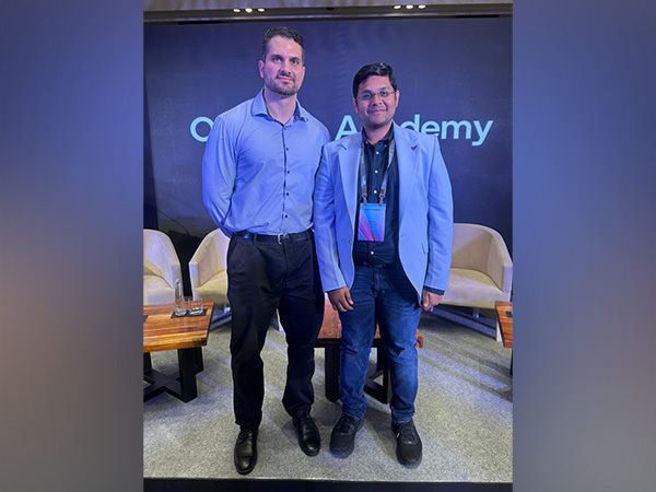 Press Conference of OpenAI Academy in Delhi. From Right to Left: Rahul Attuluri (CEO & Co-Founder, NxtWave (NIAT)) with Alex Nawar (Head of OpenAI Academy)