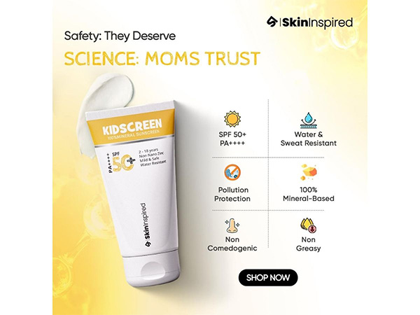 Amidst peak Indian summer, SkinInspired launches KidScreen: a 100% mineral, SPF 50+ | PA++++ sunscreen crafted exclusively for kids and teens, offering superior UV protection.