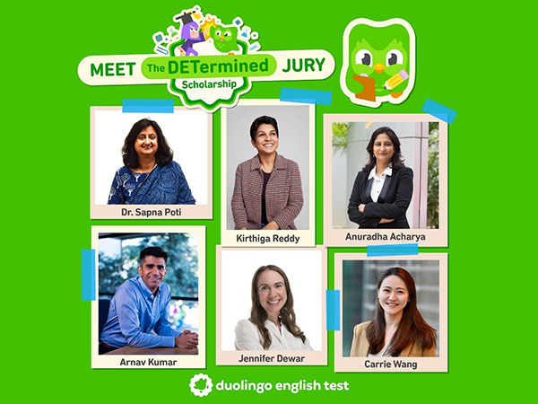 Six-member jury for the DETermined Scholarship, including (L-R, top to bottom): Dr. Sapna Poti, Kirthiga Reddy, Anuradha Acharya, Arnav Kumar, Jennifer Dewar, Carrie Wang
