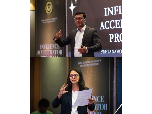 Sweta Samota and Manish Samota at the Influence Accelerator Program 2.0.