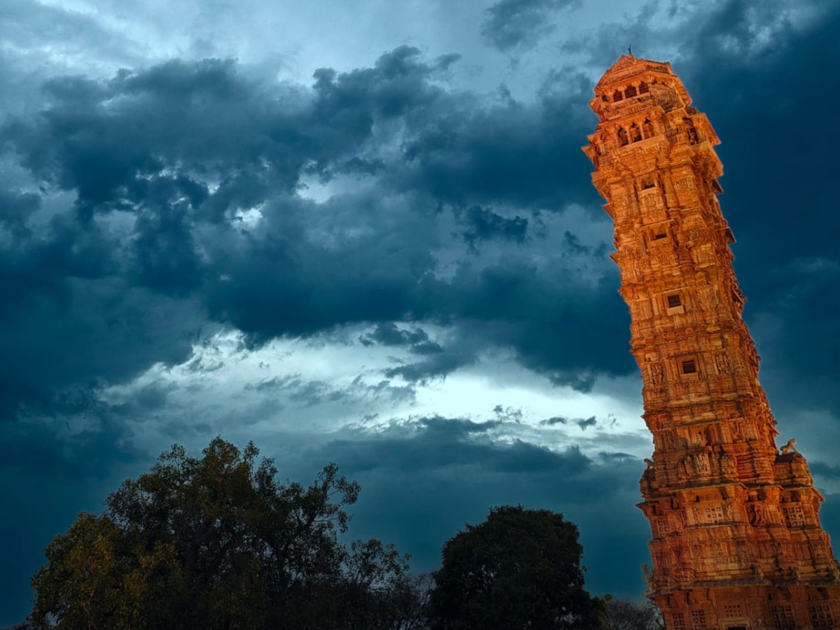 Chittorgarh Fort lights up Times Square, captured by local resident Varun Ahuja -- a powerful cultural moment from small-town India.