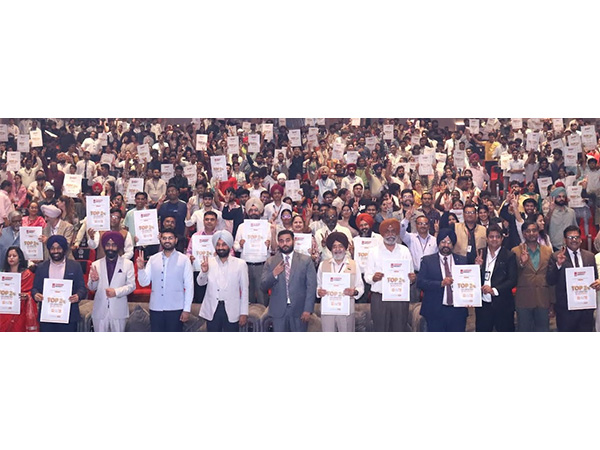MP Rajya Sabha & CU Chancellor Satnam Singh Sandhu celebrating Chandigarh University's QS World Rankings 2026 success with officials at Gharuan Campus