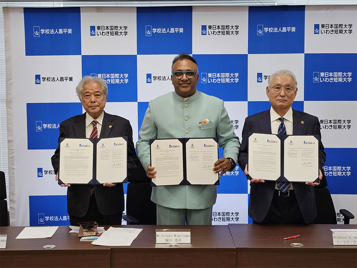 MOU Signing Ceremony with the Higashi Nippon International University in Iwaki, Fukushima