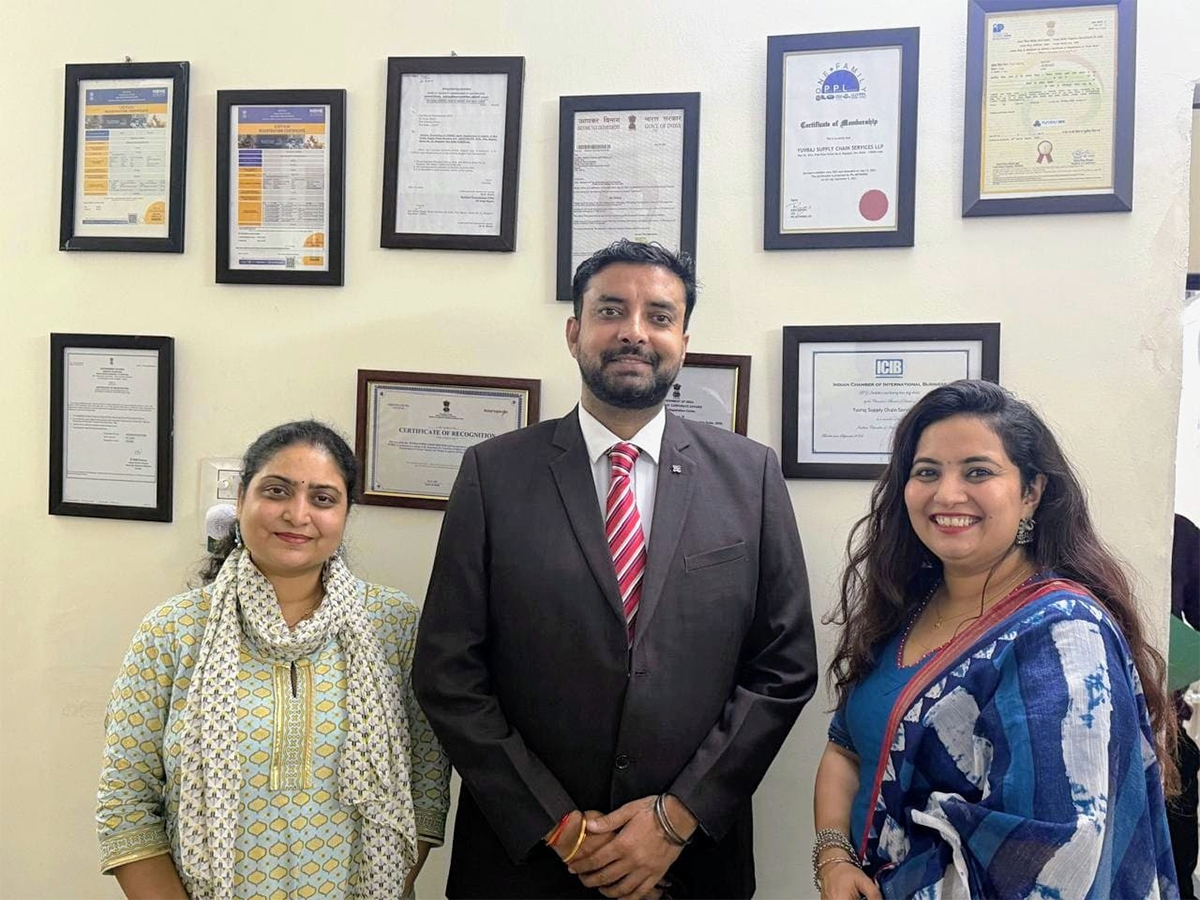 L-R Jaswinder Kaur and Mandeep Kumar Singh, Directors, Yuvraj SCS, with Dr. Ravina Duhan, Strategic HR Partner