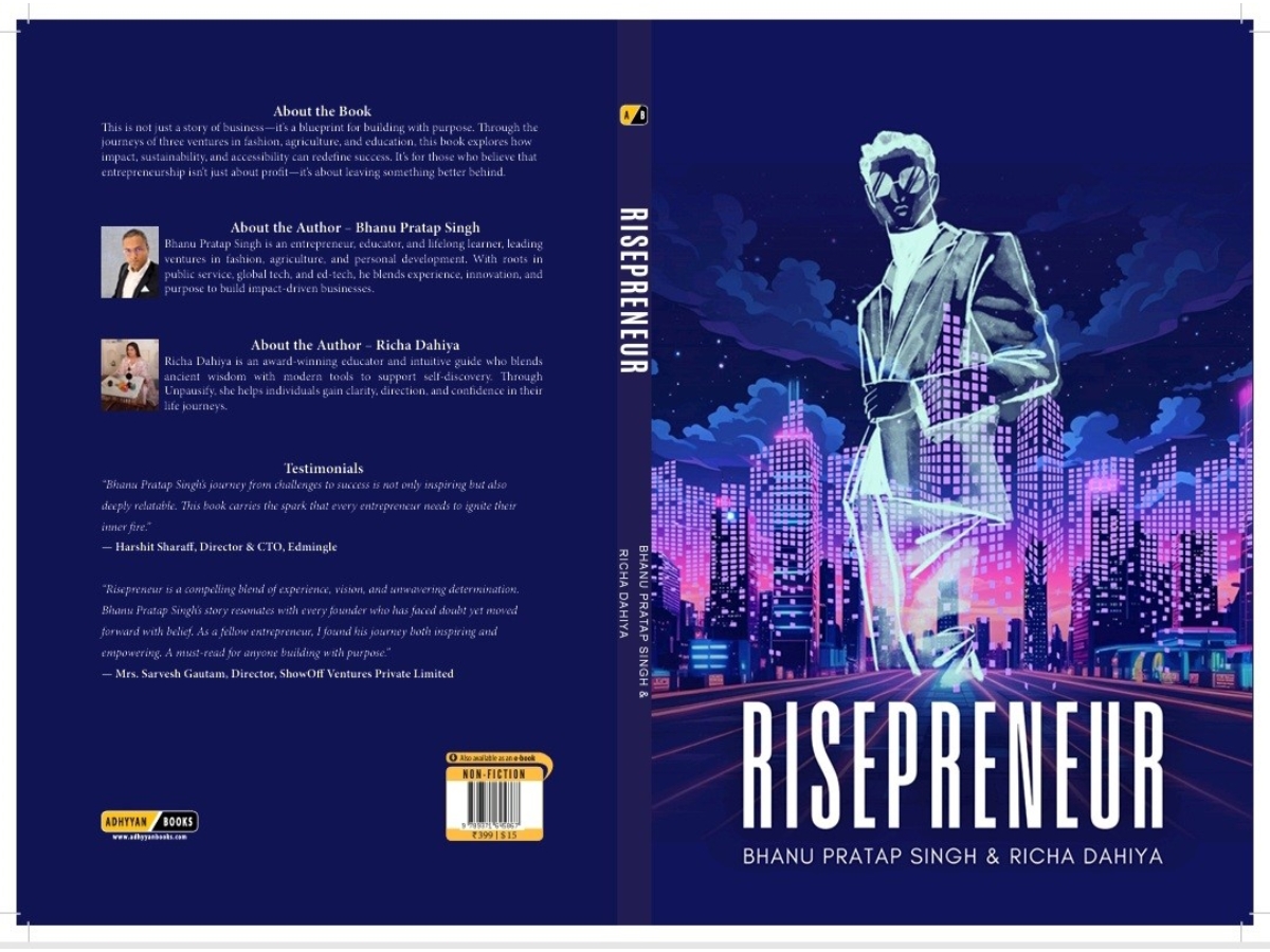 Risepreneur by Bhanu Pratap Singh, now available on Amazon and Flipkart globally