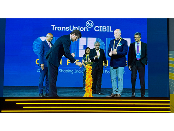 Ceremonial lamp lighting by the leadership team of TransUnion and TransUnion CIBIL