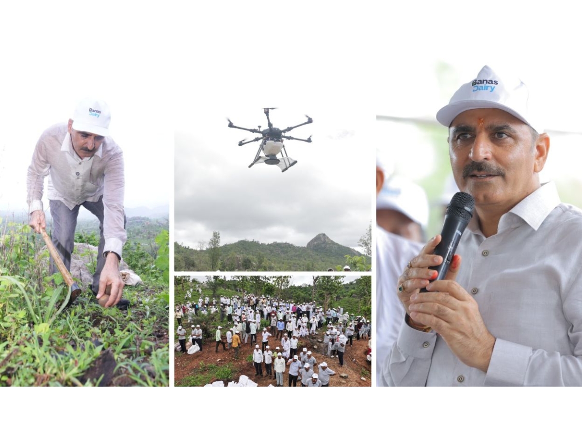 Launch of "Seedball for Green Wall" Campaign from Ambaji by Hon'ble Speaker Shri Shankarbhai Chaudhary