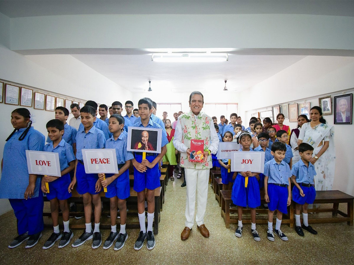 Honouring H.H. Dalai Lama's 90th: Dr. Dinesh Shahra Celebrates with Children at Happy Home & School for the Blind