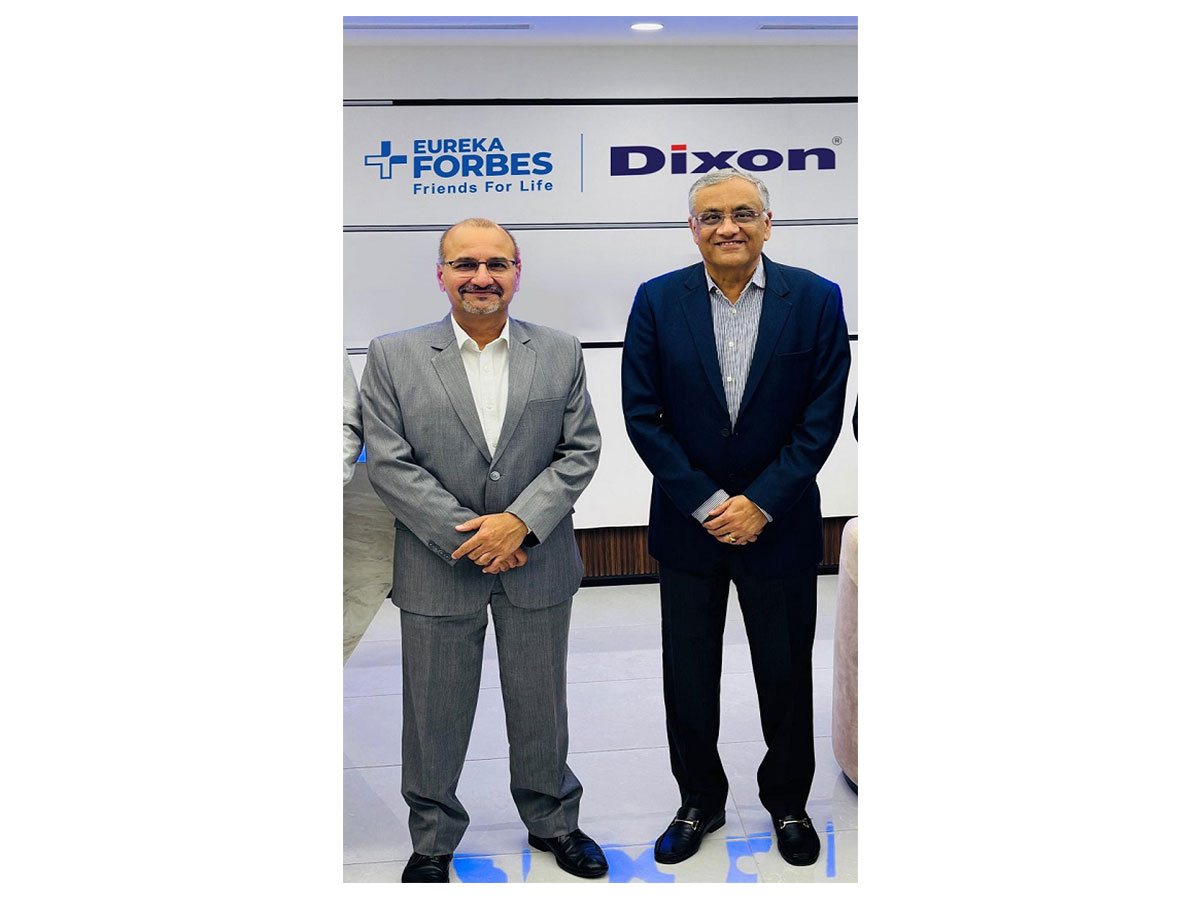 Mr. Pratik Pota, MD & CEO, Eureka Forbes Ltd. with Mr. Atul B. Lall, Vice Chairman and Managing Director, Dixon Technologies (India)
