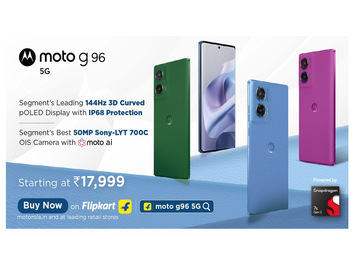Moto g96 5G goes on sale at just Rs. 17,999