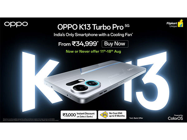 OPPO K13 Turbo Pro 5G: India's Only Smartphone with a Cooling Fan Goes Live on Sale from Tomorrow
