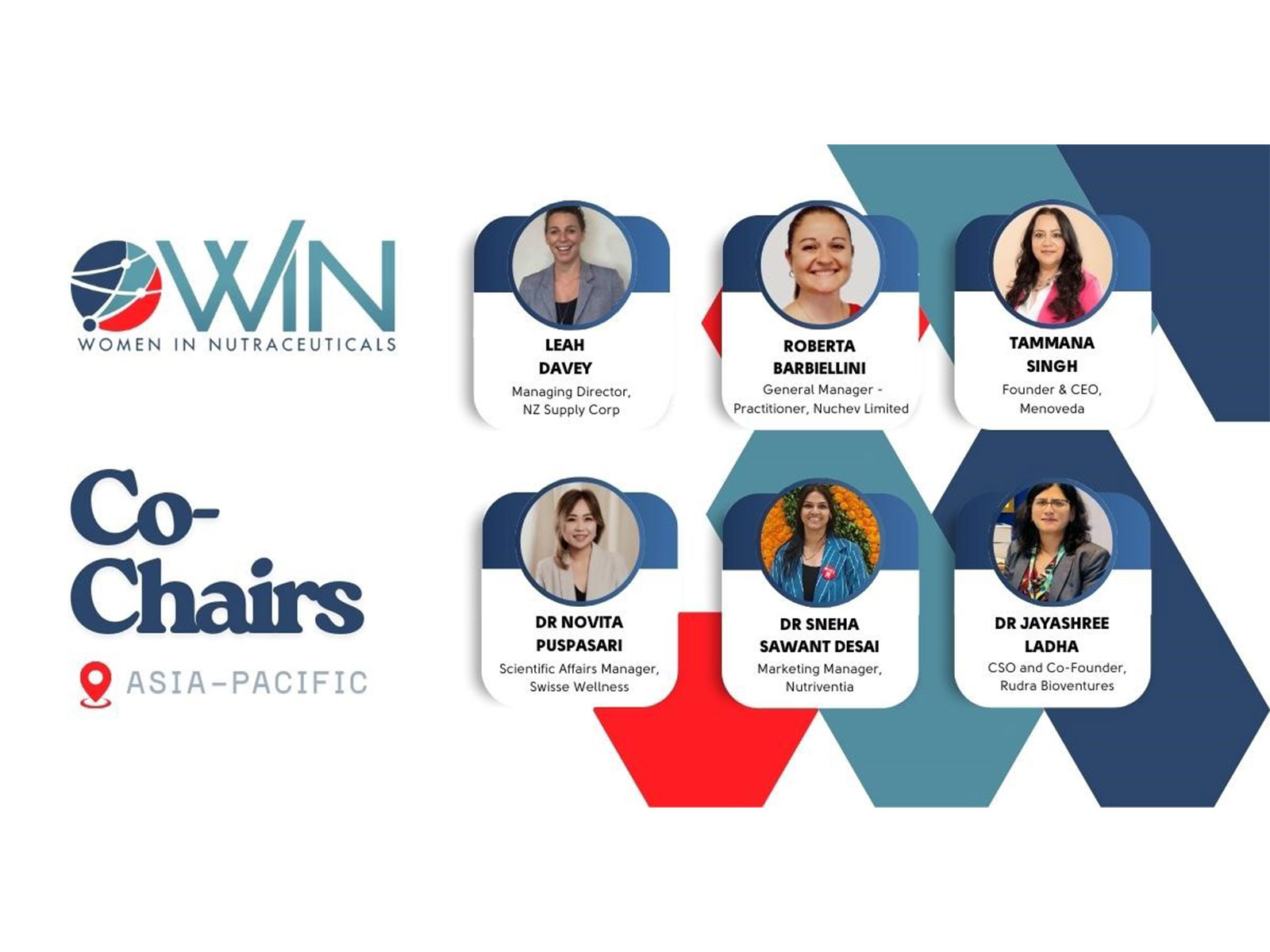 Women In Nutraceuticals Expands APAC Leadership With Appointment of Country Co-Chairs in India Australia and New Zealand 