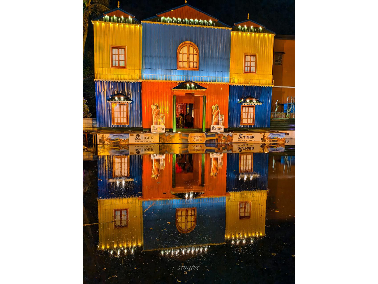 Home-styled Durga Puja pandal built with SEL Tiger Roofing Sheets under Shyam Metalics Foundation's 'Shelter of Protection' campaign