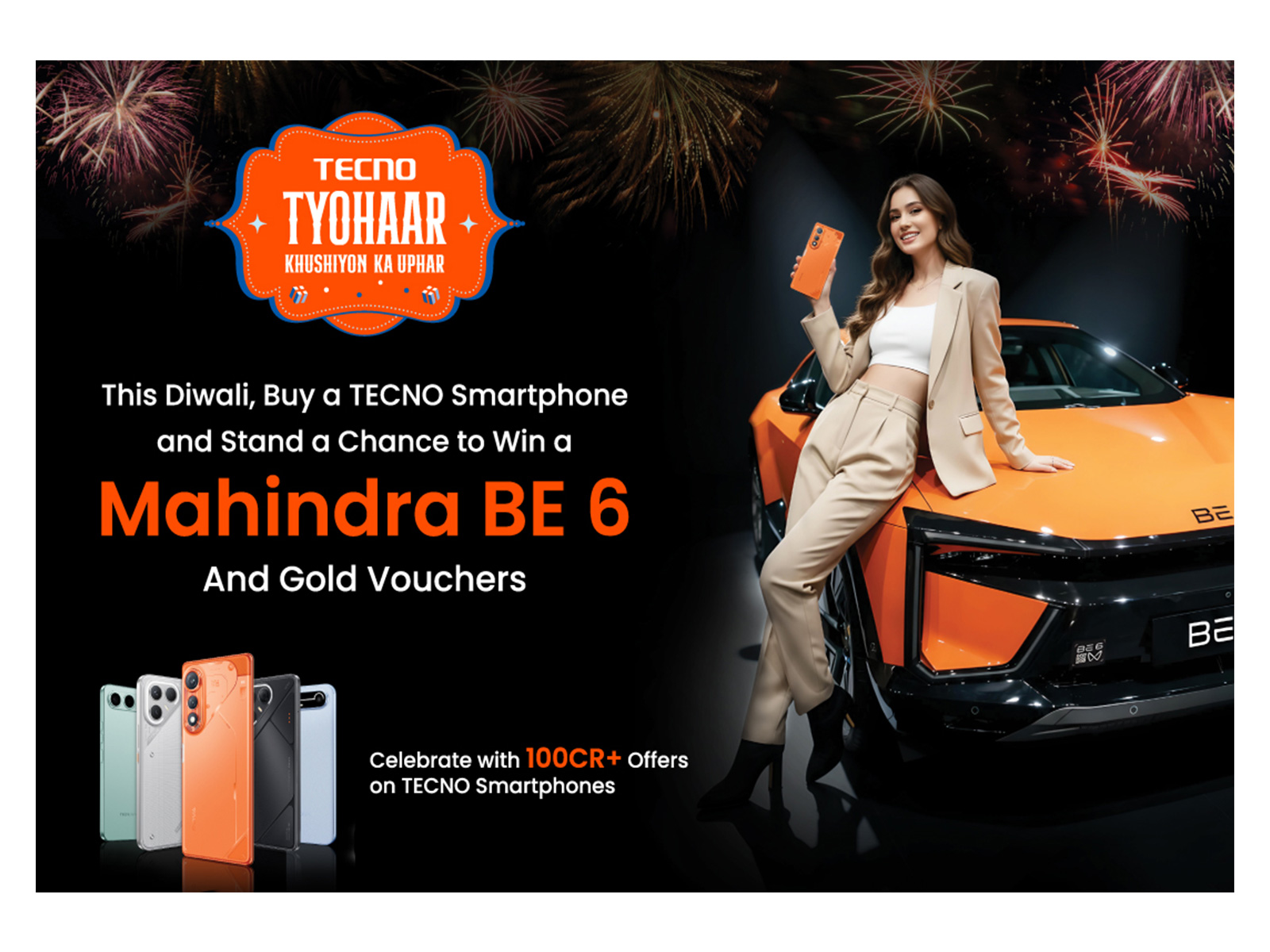 Upgrade Your Tech, Upgrade Your Ride - This Festive Season Win a Mahindra BE 6 with TECNO Smartphone