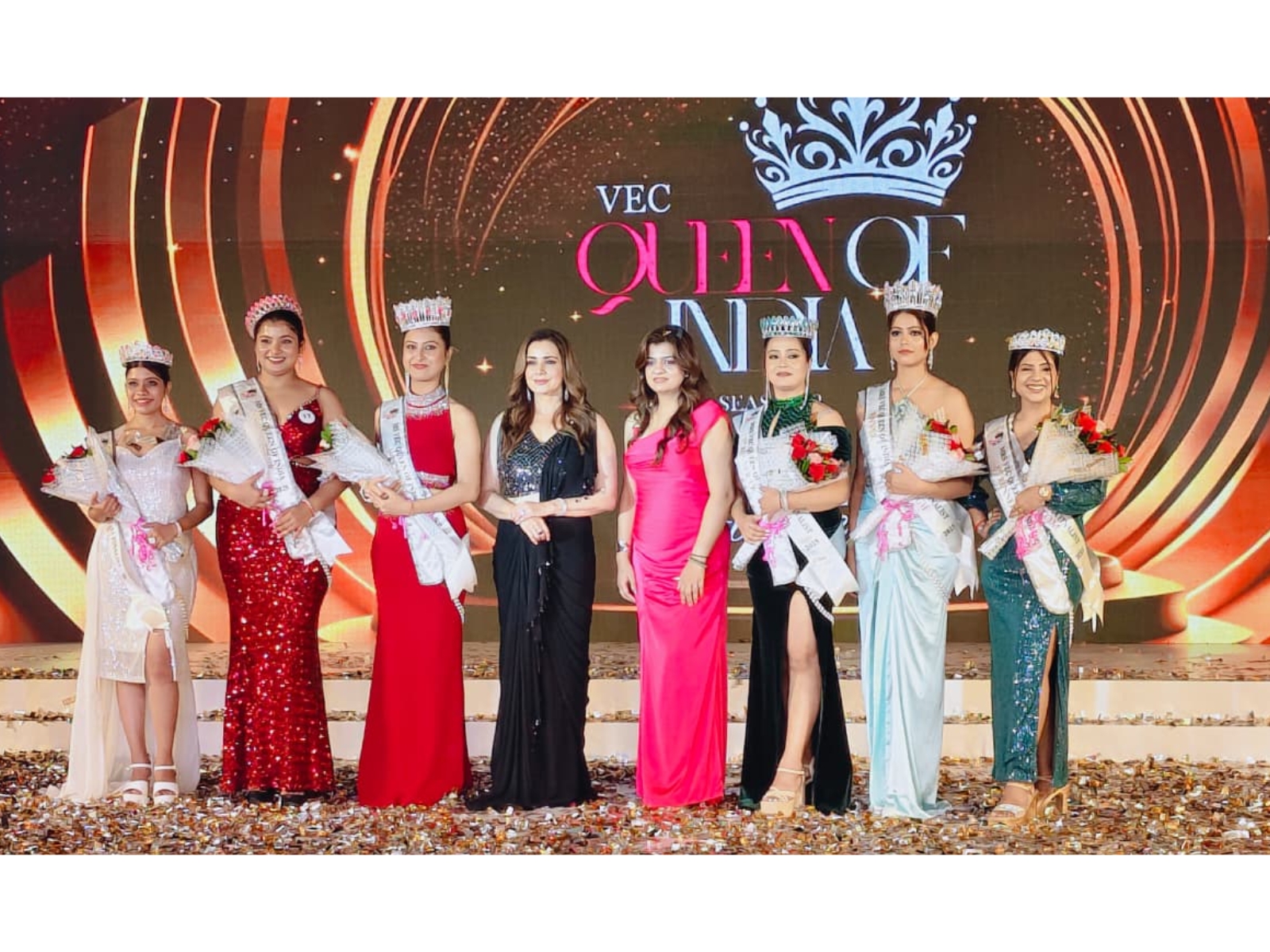 Bollywood Actress Neelam Kothari Soni Crowns the Winners at "VEC Queen of India" Finale
