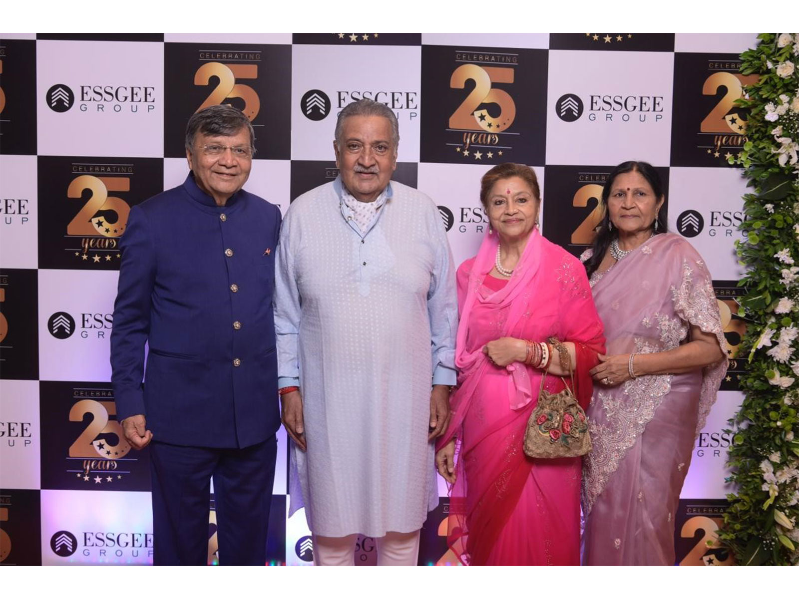 (L-R) Founder Suresh Gandhi, His Highness Maharaja Gaj Singh Ji of Jodhpur, Maharani Hemlata Raje, Anjana Suresh Gandhi