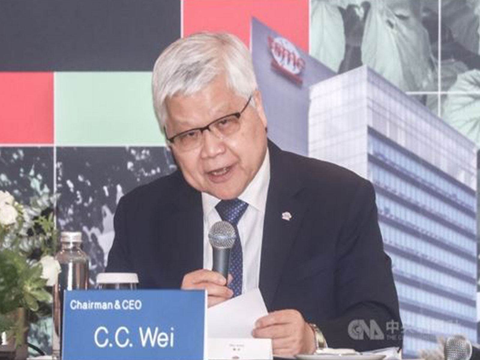 C.C. Wei, chairman of CEO of Taiwan Semiconductor Manufacturing Co. (Source/ Focus Taiwan)