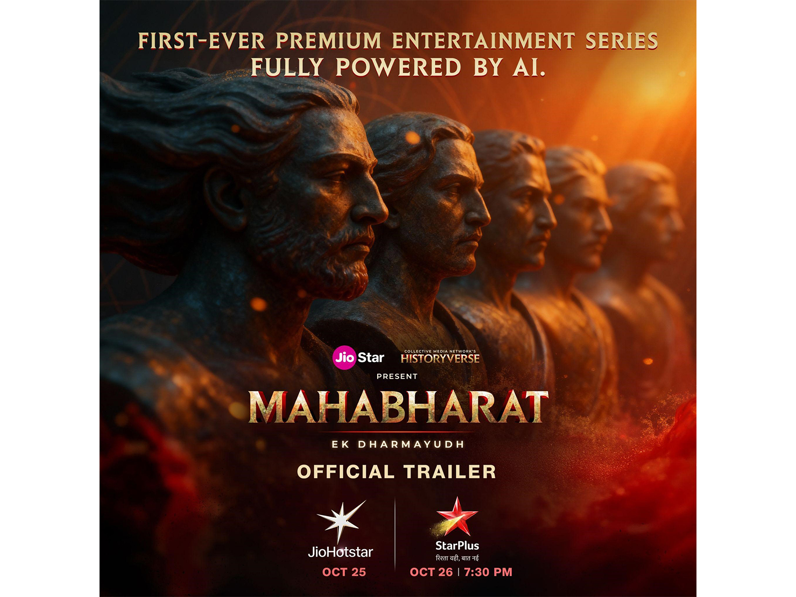 Streaming October 25 on JioHotstar and airing on Star Plus October 26 at 7.30pm