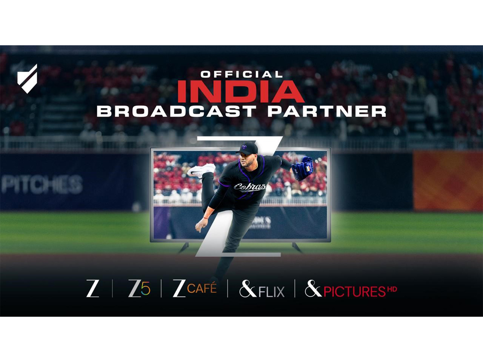 Historic partnership will bring all Baseball United Season One games to India live in English and Hindi across multiple channels and digital platform of 'Z'