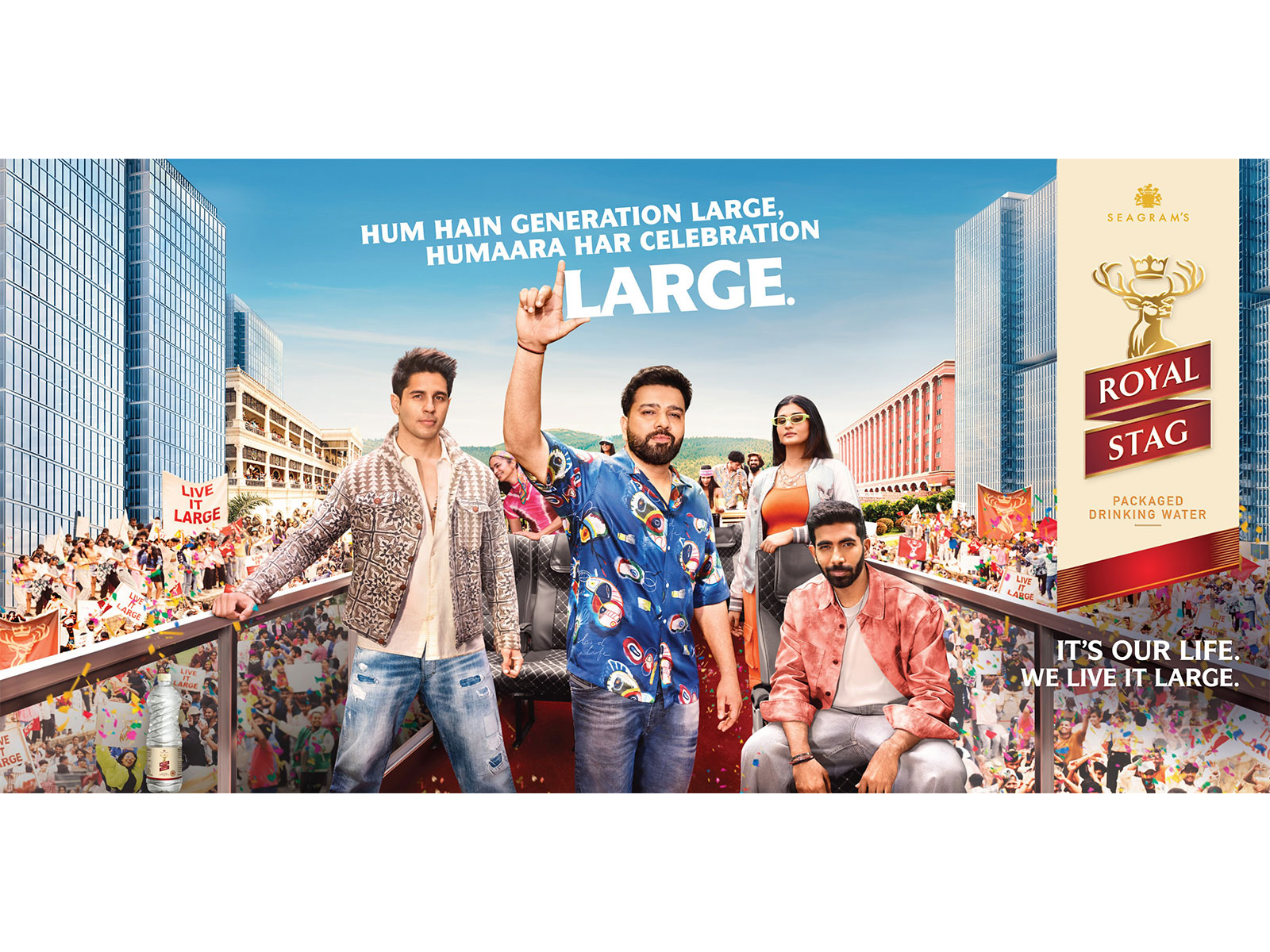 Seagram's Royal Stag Packaged Drinking Water announced the launch of its festive campaign - #CelebrateLarge - Hum Hain Generation Large, Humaara Har Celebration Large