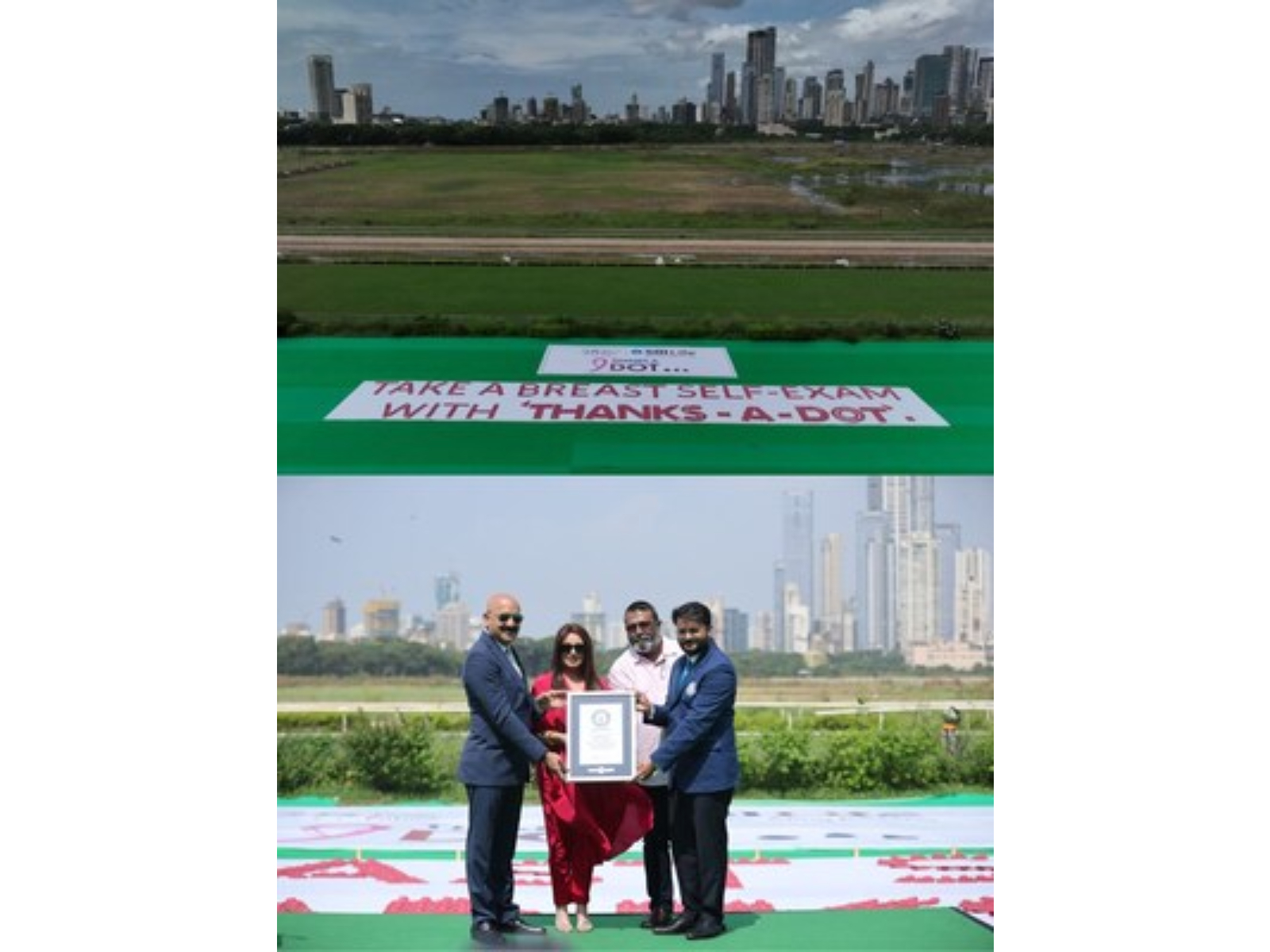 SBI Life's Thanks-A-Dot sets a GUINNESS WORLD RECORDS® at the iconic Mahalakshmi Race Course, Mumbai