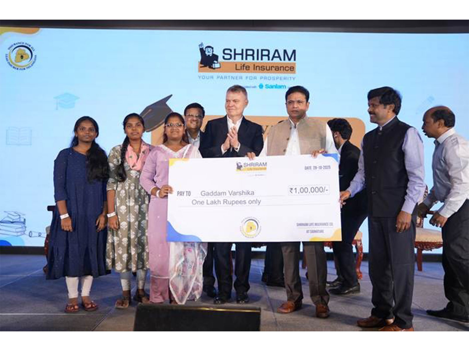 Shriram Life Awards Scholarships to Govt School toppers from All Constituencies of Telangana