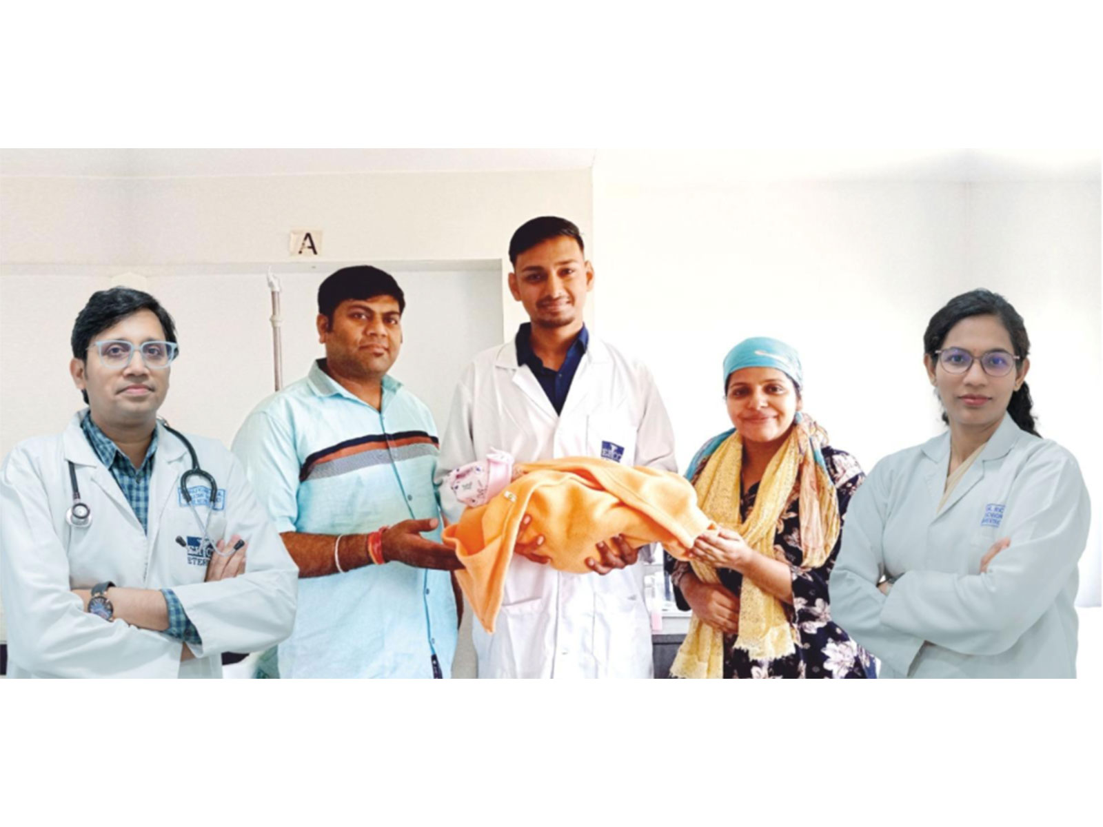 Eternal Team of doctors - Dr Anurag Gupta, Dr Raj Kumar Goyal and Dr Richa Vaishnav after successful surgery of the baby.