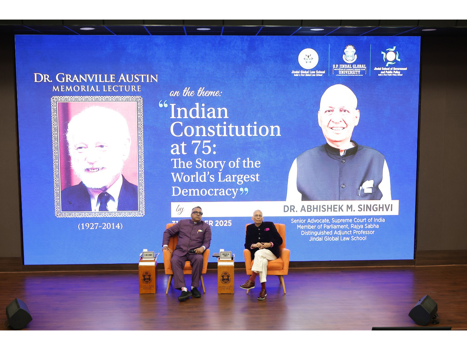 Constitutional Morality Guides Public Life: Abhishek Manu Singhvi at Granville Austin Memorial Lecture At JGU 