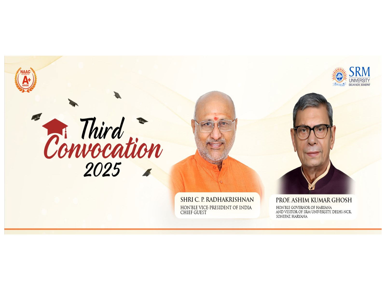 A Day of Pride and Promise: Vice President of India and Governor of Haryana to Grace SRM University Delhi-NCR's Third Convocation
