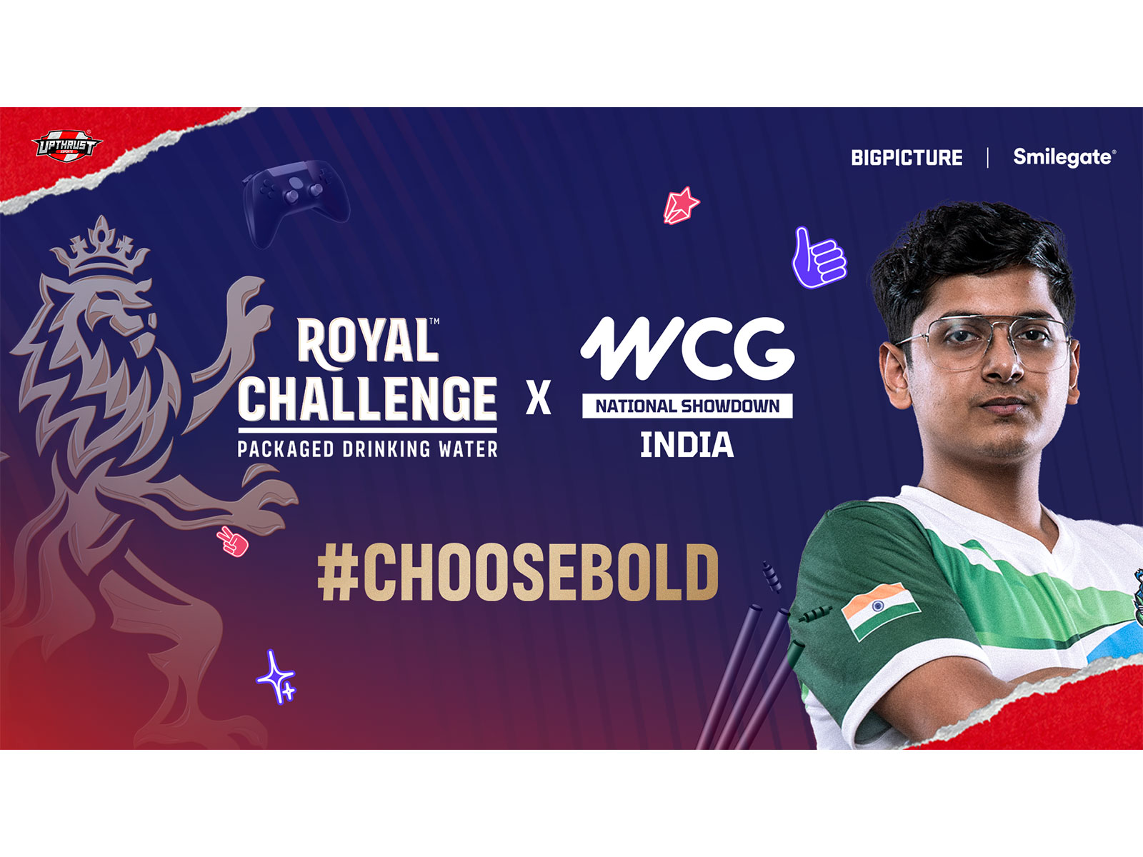 Royal Challenge Packaged Drinking Water Partners with Upthrust Esports & Big Picture Inc. for WCG National Showdown India 2025