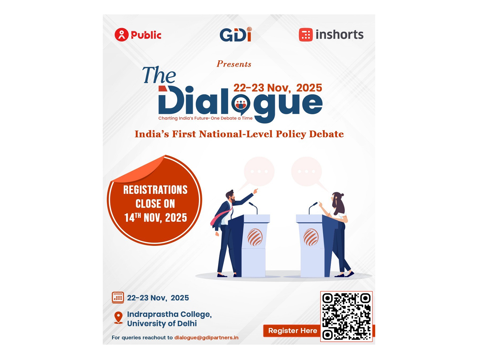 GDi Partners Announces "The Dialogue" ; India's Premier Governance Debate with ₹4 Lakh in Cash Prizes