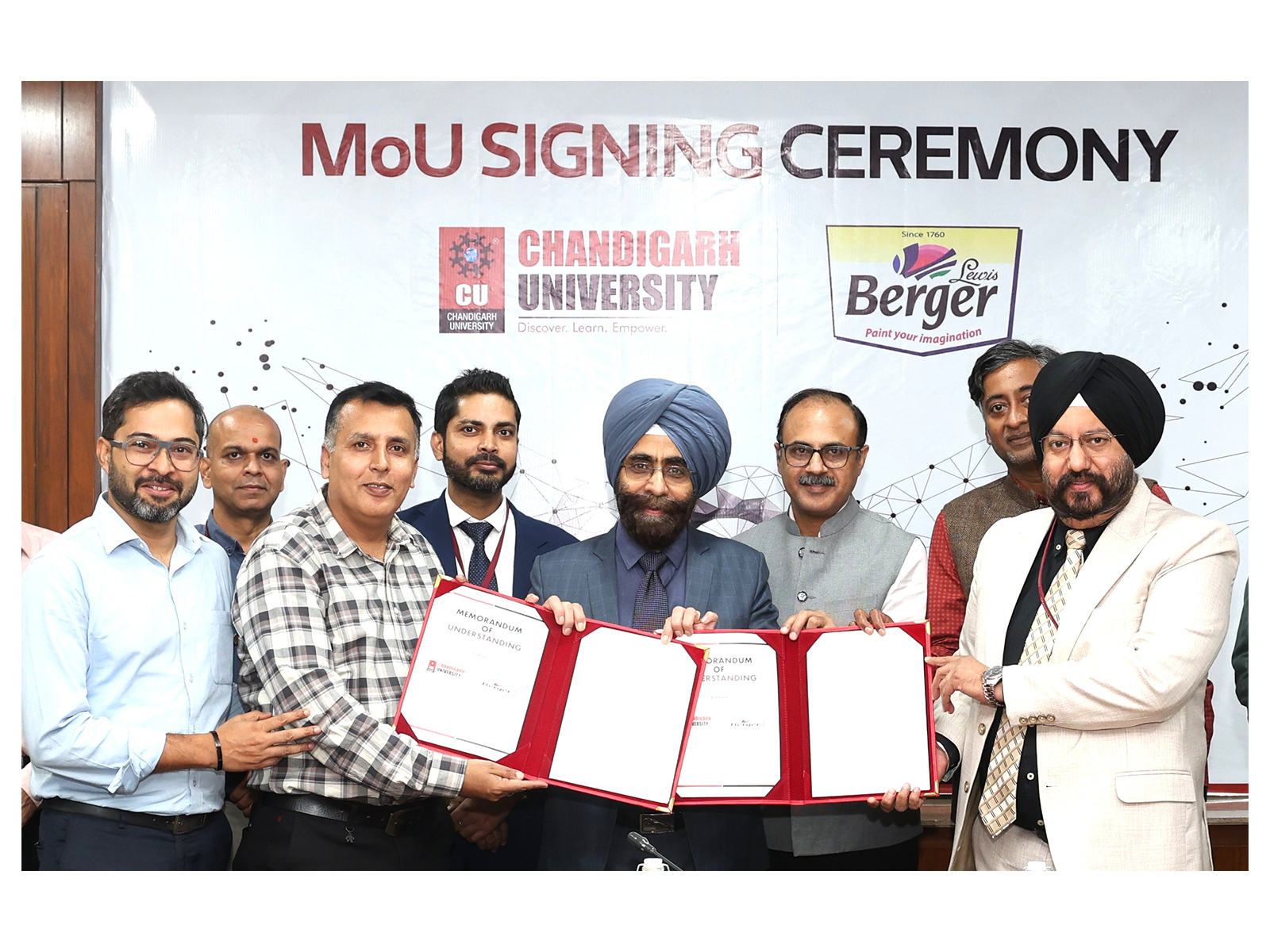 Chandigarh University Signs MoU with India's 2nd Largest Paint Company Berger Paints
