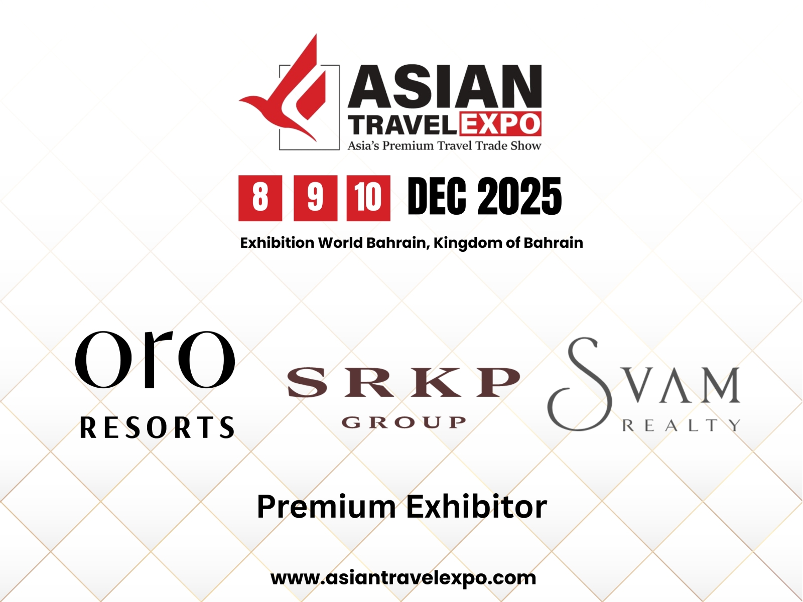 SRKP Group to Participate at the Asian Travel Expo 2025, Bahrain as Premium Exhibitor
