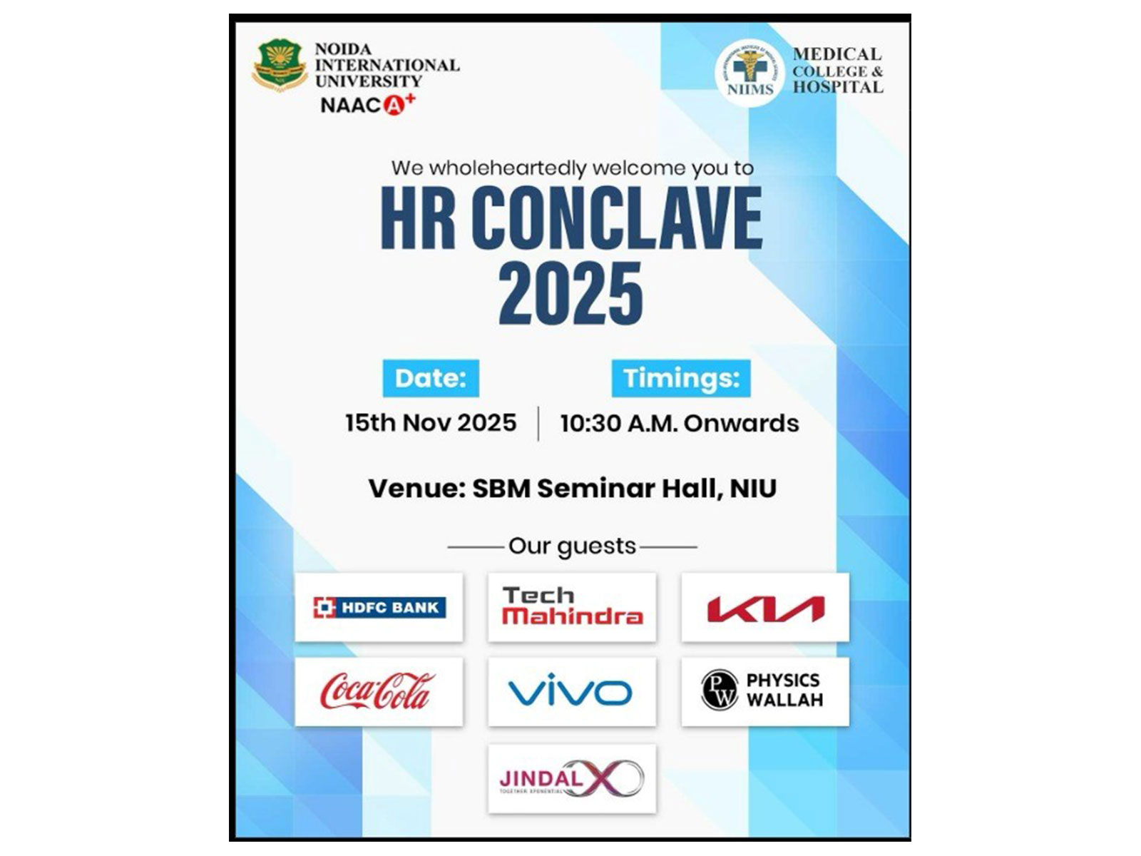 Noida International University Hosts HR Conclave 2025: Future of Talent, Technology & Transformation