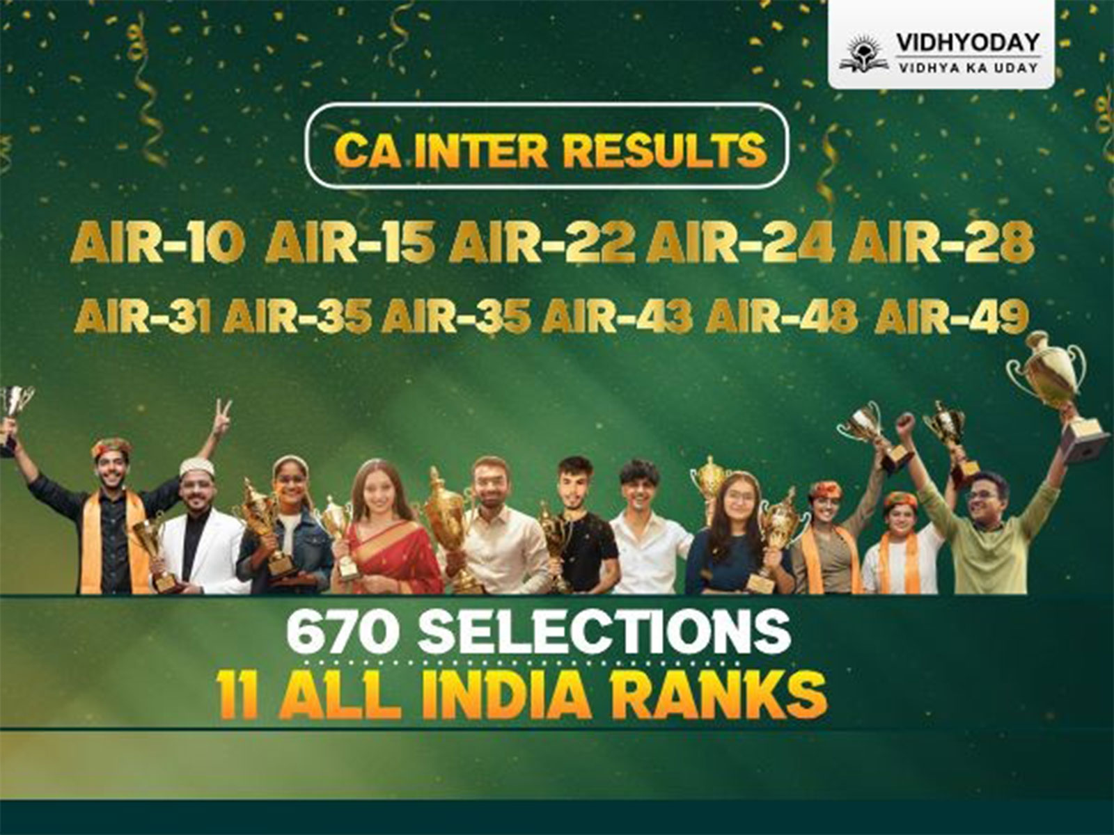 Vidhyoday Creates History In CA Results 2025