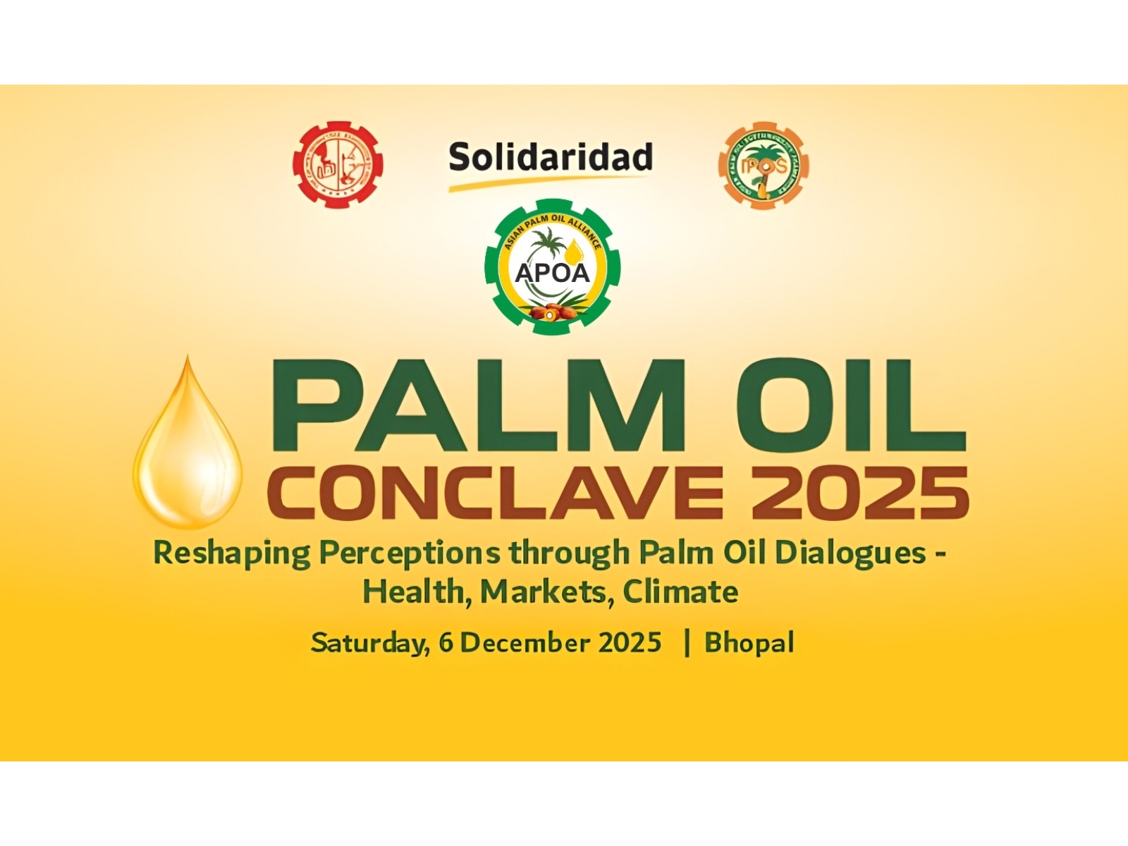Palm Oil Conclave 2025 In Bhopal to Drive National Dialogue on Health, Markets & Sustainability