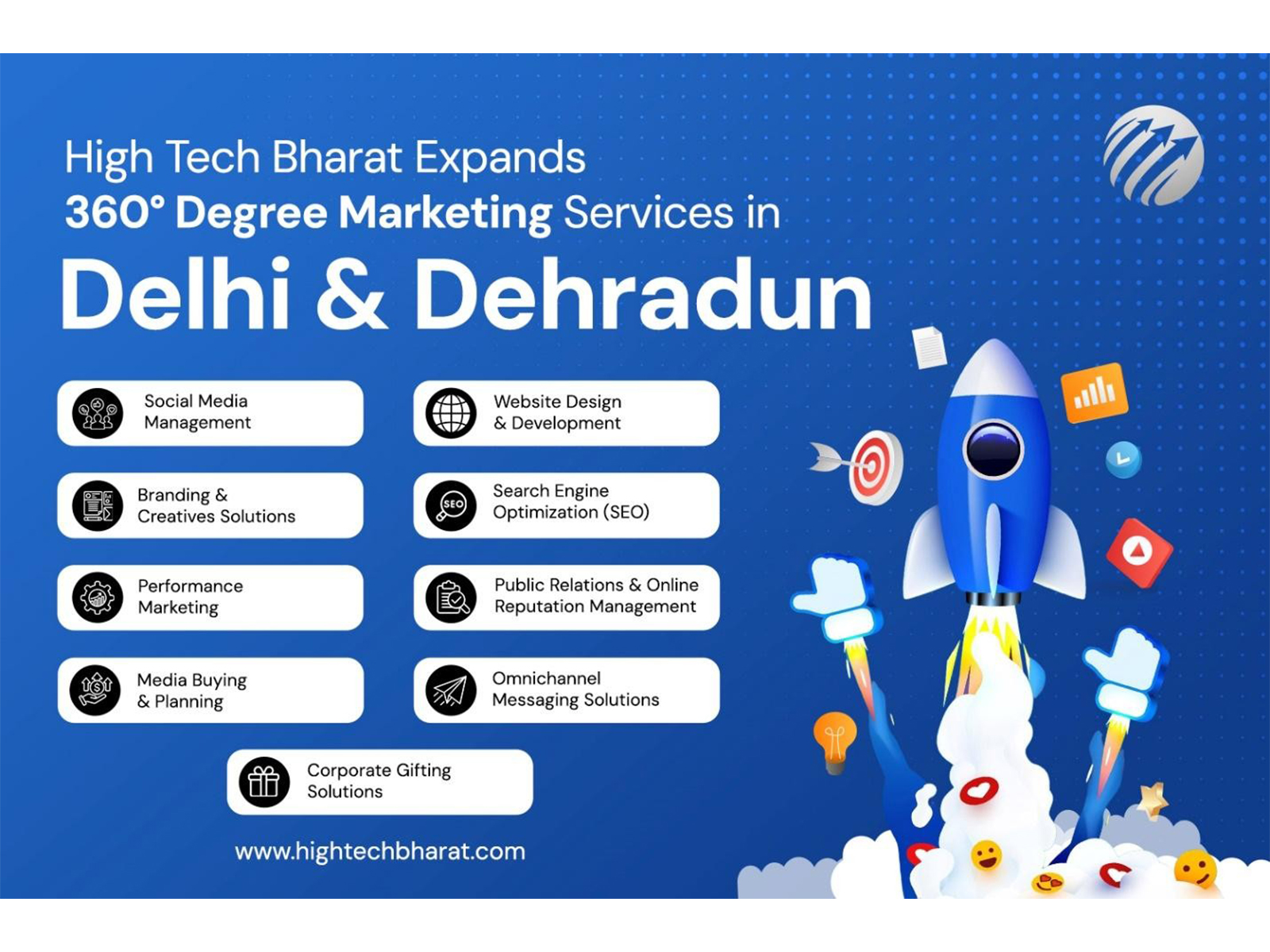 High Tech Bharat Expands 360 Degree Marketing Services in Delhi & Dehradun