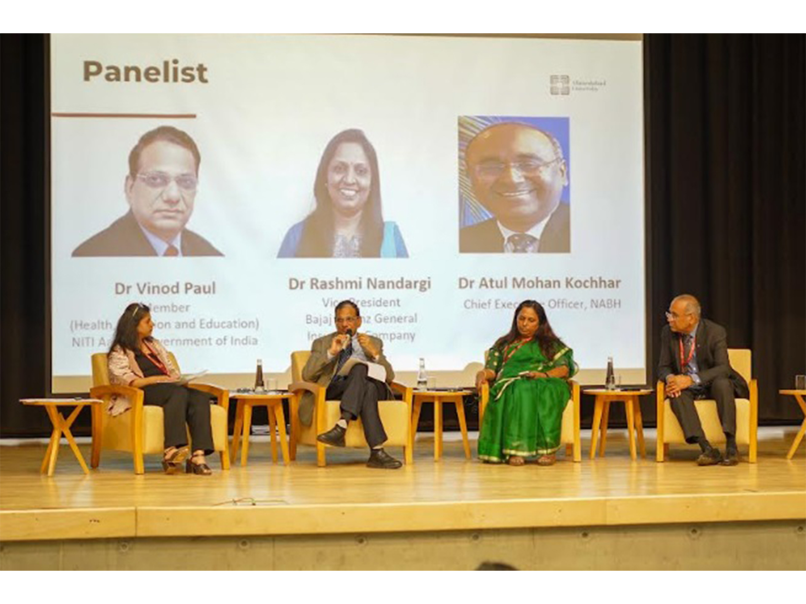 Panellists discuss the future of India's health economy at the Ahmedabad Dialogue on The Business of Health at Ahmedabad University