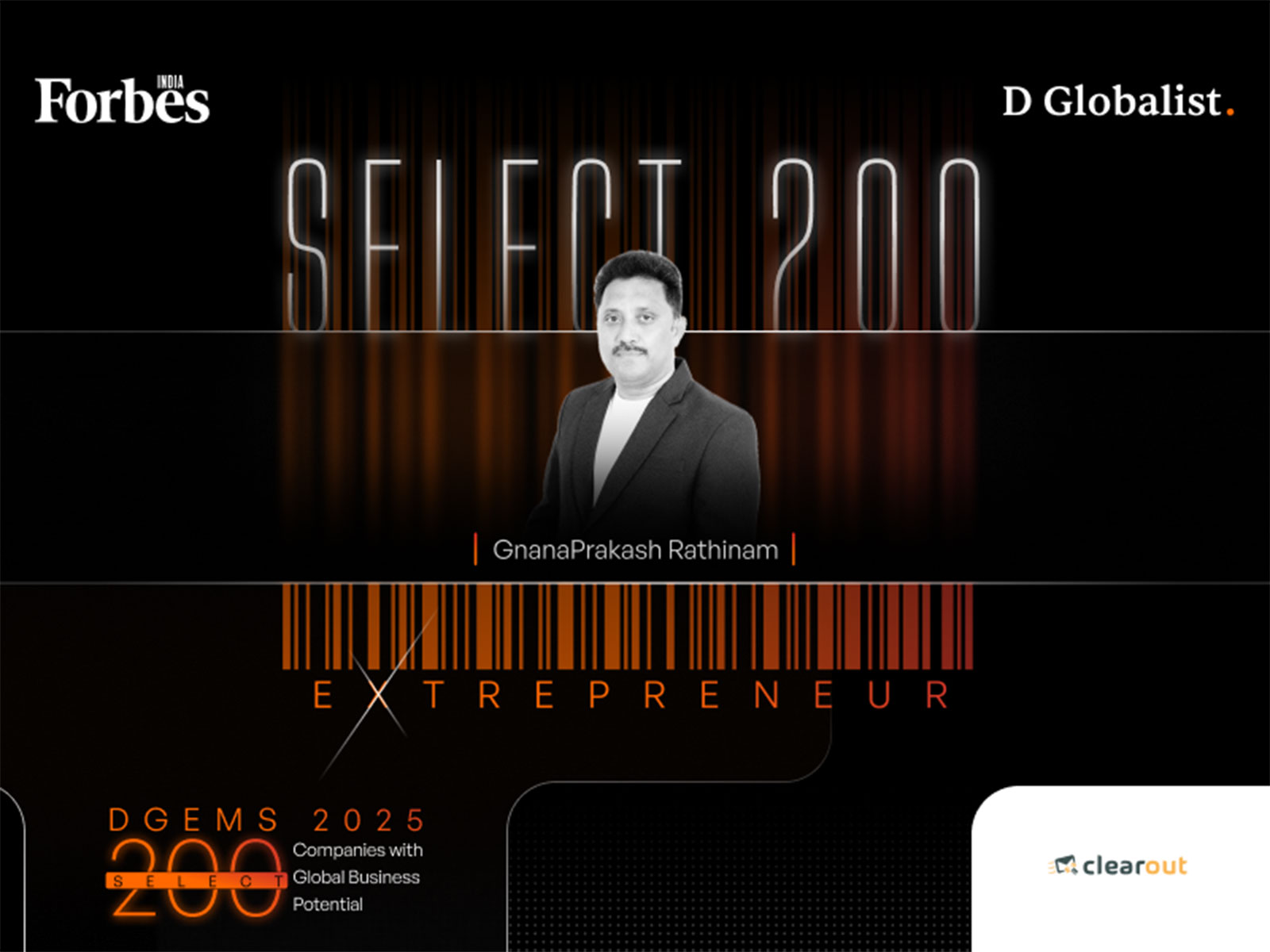 Clearout Recognized in Forbes India DGEMS Select 200 - 2025 Cohort