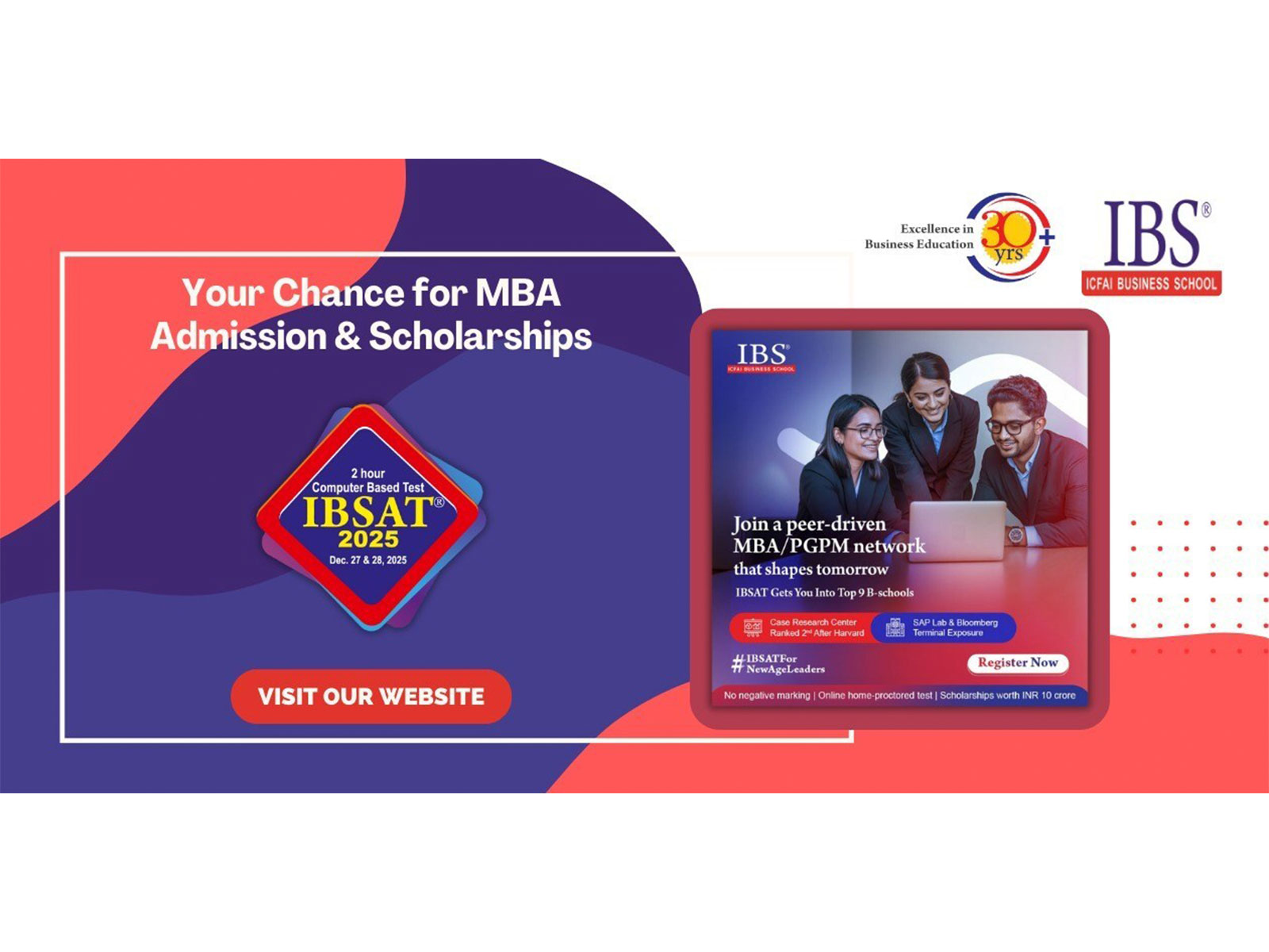 IBSAT 2025 - MBA-PGPM Admissions