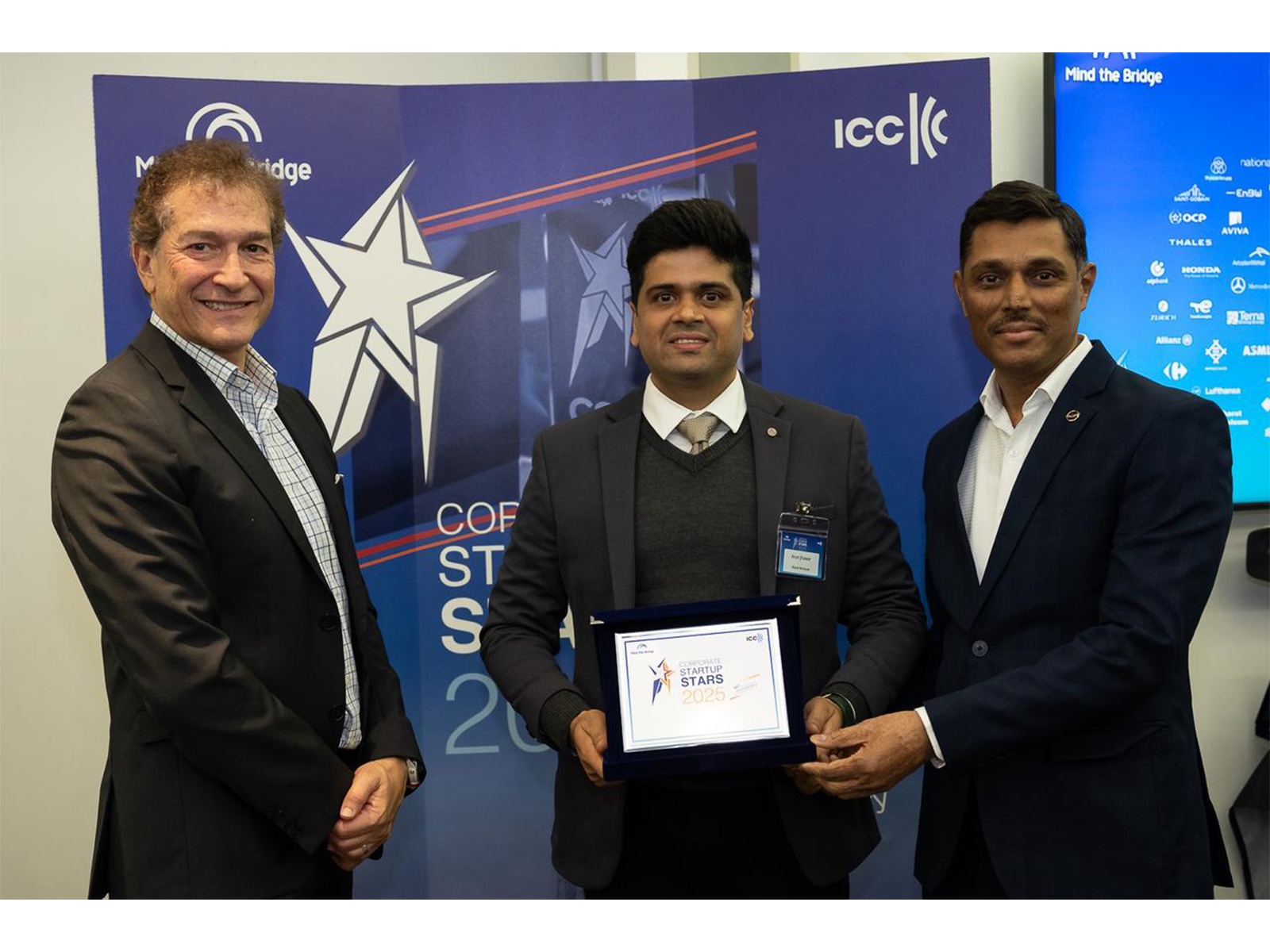  L to R: Marco Marinucci, Founder and CEO Mind the Bridge, Arun Jhawar, Deputy General Manager (Finance) (Strategy-CVC), BPCL and Santosh N Kale, General Manager (Maintenance) MR, BPCL